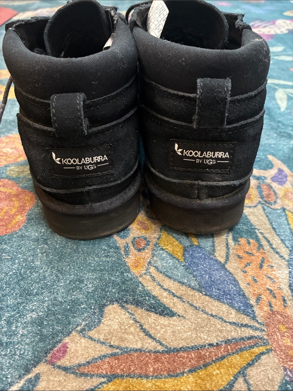 UGG Koolaburra Black Suede Ankle Booties